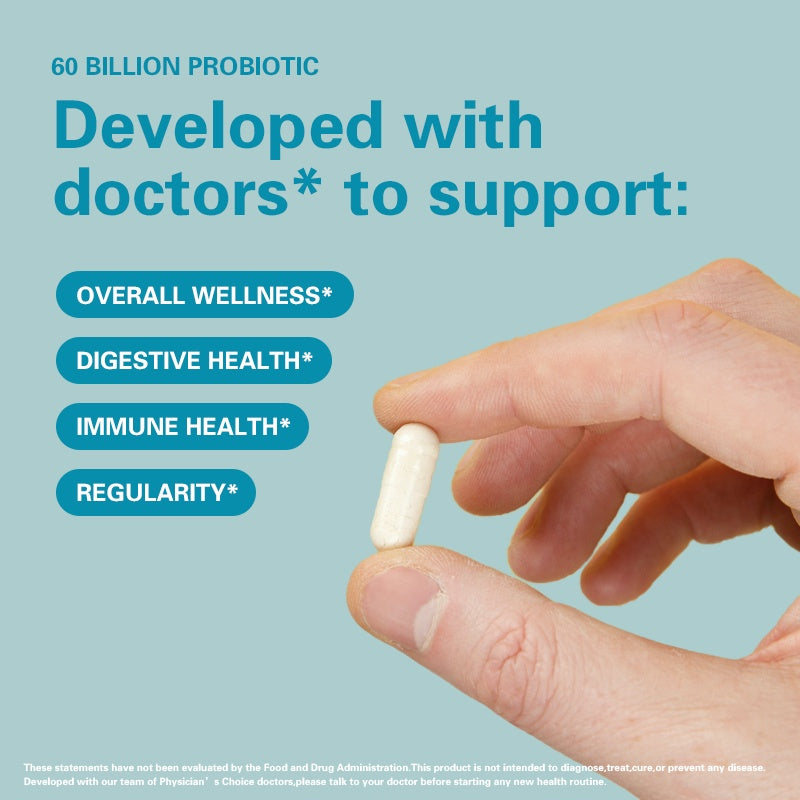 BSYS 60 Billion CFU Probiotic Capsules Acid-Resistant Stomach-Resistant Formula Intestinal Delivery Technology Digestive & Immune Health Support Daily Gut Wellness Supplement